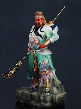 汉白玉关公神像武财神关公镇宅关圣帝君关二爷办公室客厅供奉摆件