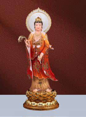 汉白玉西方三圣佛像阿弥陀佛观音菩萨大势至菩萨站像家用供奉摆件