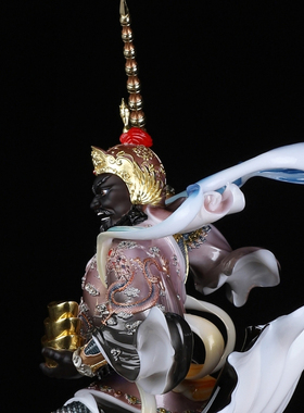汉白玉武财神赵公明招财神像