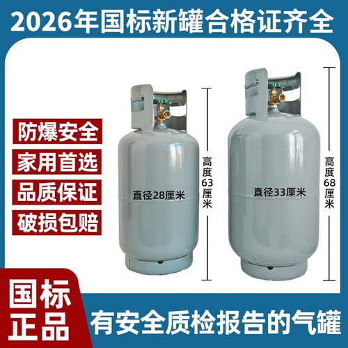 煤气罐液化气罐钢瓶天然气罐小罐空罐家用户外野餐2/5/10/15公斤 - 图1