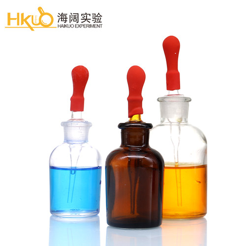玻璃滴瓶白棕色胶头试剂小滴瓶滴管30 60 125ml实验用分装精油瓶 - 图0