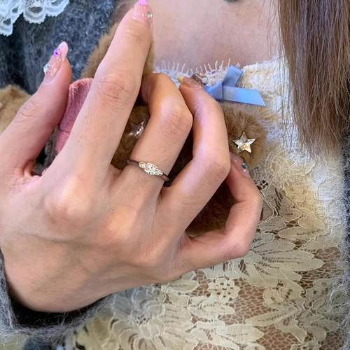 S925银马眼钻戒指女轻奢高级感百搭指环小众设计食指戒2025年新款 - 图1