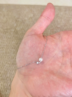 法式温柔细闪仿珍珠项链女简约