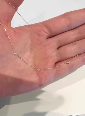 mini闪钻爱心项链高级感轻奢小众