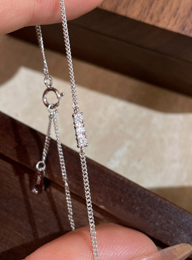S925银极细三钻手链轻奢小众精致