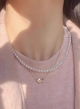 S925银珍珠项链女2026新款高级感