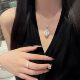 S925 Silver High Ice Chalcedony Necklace Women's 2026 New Style