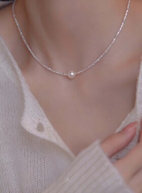 碎银子珍珠项链女款2025新款爆款