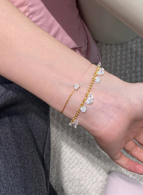 微镶十字架手链女生轻奢小众精