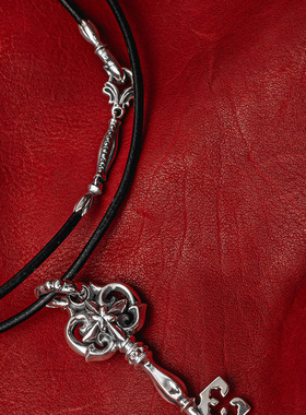 GOGOLLAM皮绳纯银钩环扣项链男女