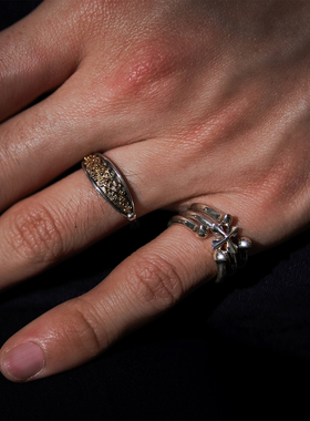 GEROCHRISTO金面复古纹路戒指