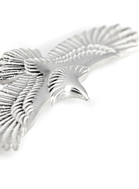 日本手工雕刻印第安小鹰纯银吊坠