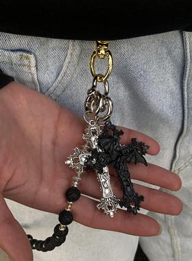 十字架小众设计款裤链时髦饰品
