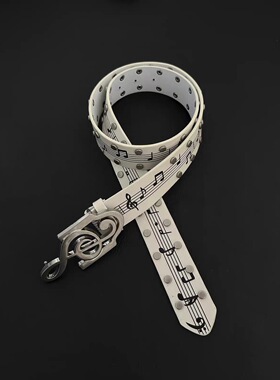 JUSSING音乐符号双排铆钉腰带小众设计感穿搭单品中古cleanfit