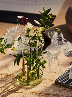 丹麦Fritz Hansen Ikeru花瓶传统花道手作玻璃花盆居家饰品摆件