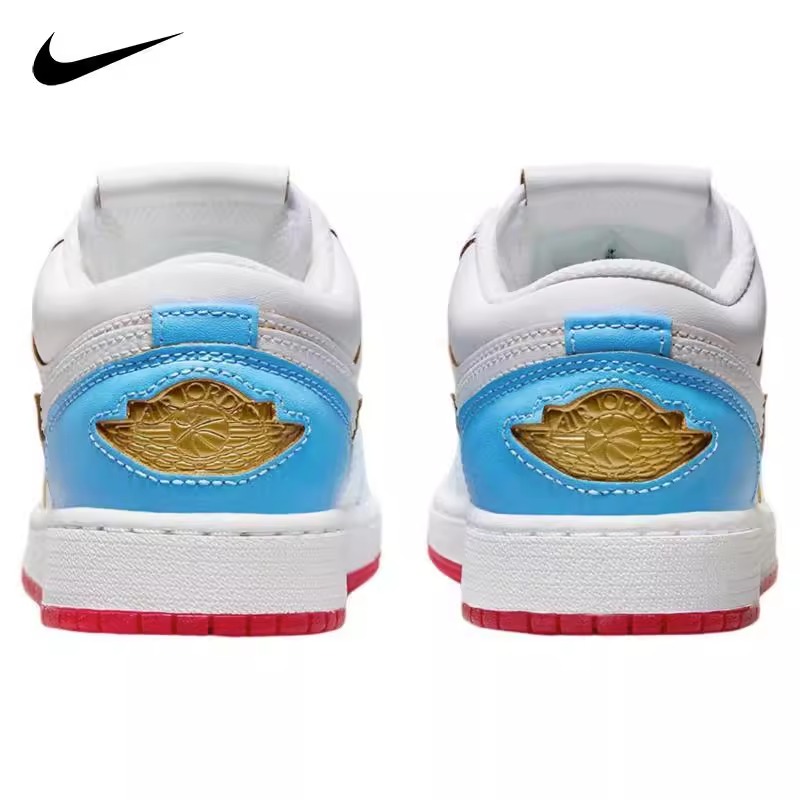 耐克Air Jordan 1 Low AJ1 GS 女大童蓝白复古低帮板鞋FN8895-141 - 图1