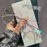 Сверхлегкая титановая рама полигональные тонкие рамовые очки для женщин могут быть сопоставлены с большим кадром для мужчин с миопией и небольшими глазами.