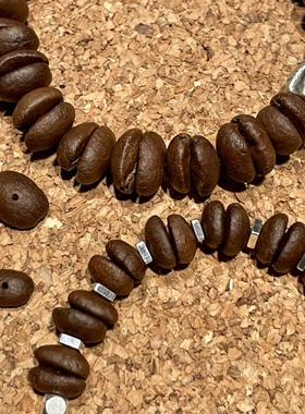 限量版原创设计mini咖啡豆碎银手串高颜值手链小众风叠戴手链