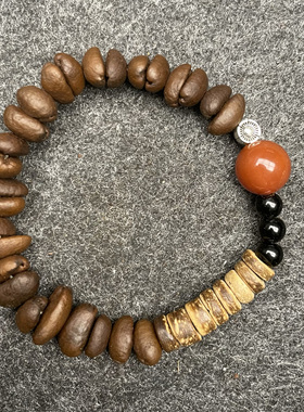 纯手工创意咖啡豆手串小众饰品时尚高级独特出街潮搭高颜值手链