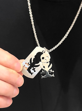 钛钢钛钢长款链男女百搭卫衣链