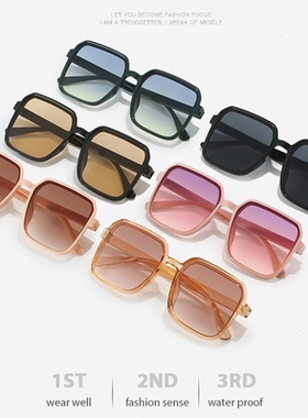 夏季遮阳墨镜女大脸显脸小2025新款时尚方形防紫外线街拍太阳眼镜