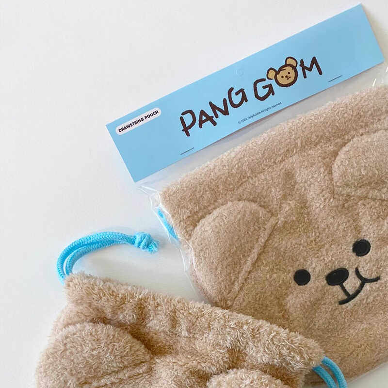 韩国jellybubble收纳包panggom腐笑熊零钱包束口化妆包可爱礼物,淘宝优惠券,粉丝福利购,淘宝优惠卷