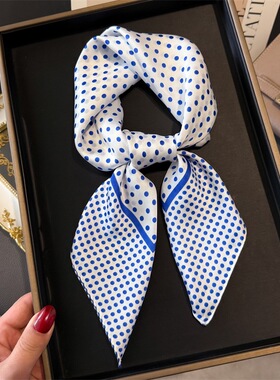 Fashionable polka dot patterned scarf 时尚波点风格印花丝巾