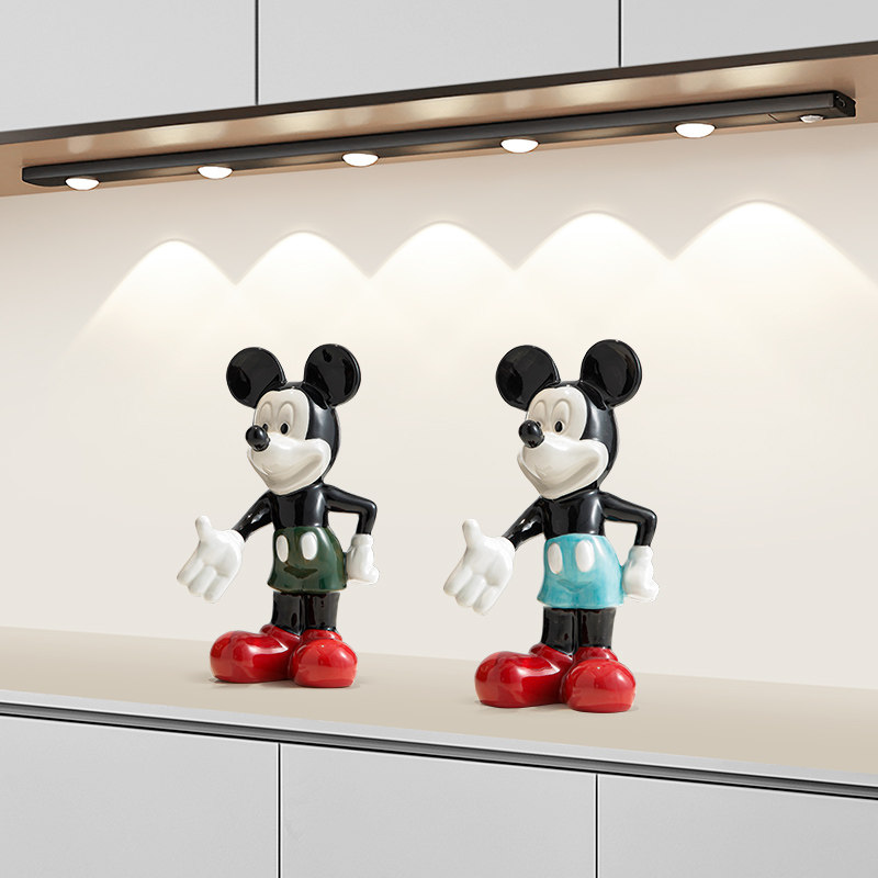 米奇陶瓷摆件玄关轻奢客厅电视柜酒柜装饰米老鼠卡通公仔家居饰品,淘宝优惠券,粉丝福利购,淘宝优惠卷