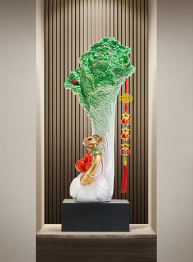 新年春节家尚港白菜摆件招财百财