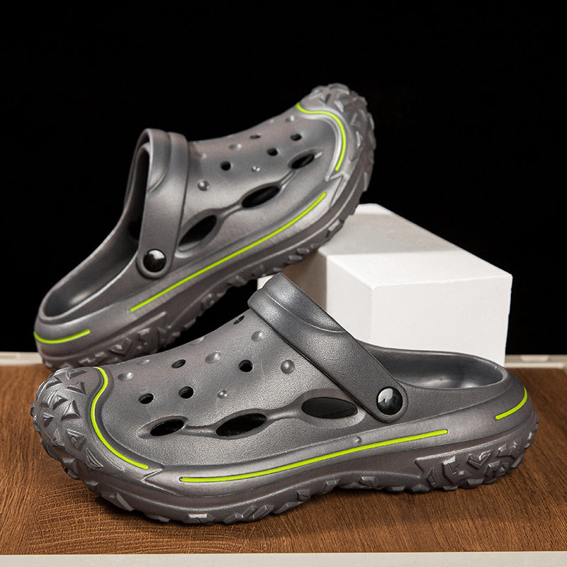 晋江和诚鞋业大码时尚休闲洞洞鞋户外海边沙滩凉鞋男士透气拖鞋,淘宝优惠券,粉丝福利购,淘宝优惠卷