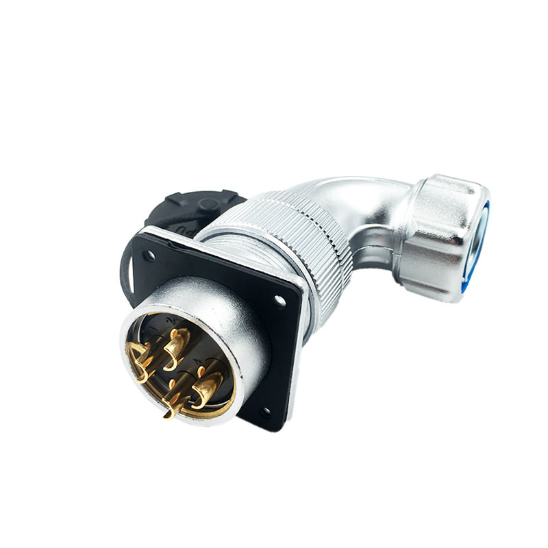 威浦航空工业插头WS32 468B-10-11-12-13-19芯弯式金属软管插头TR - 图3