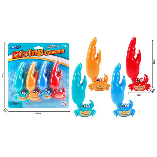 Трансграничные детские игрушки для дайвинга, летний бассейн, сундук с сокровищами русалки, краб, плещущийся в воде в поисках набора детских камней