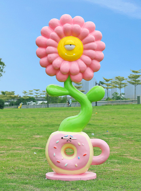 仿真蝴蝶花朵天使玻璃钢雕塑摆件