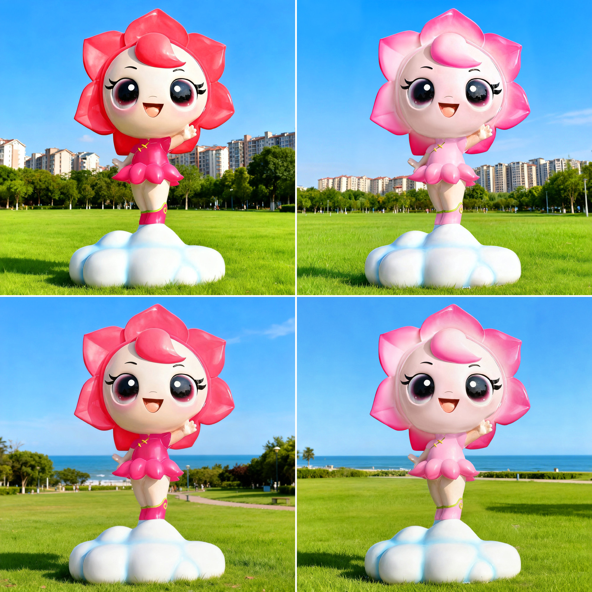 卡通可爱花仙子玻璃钢雕塑户外公园林景观落地装饰品商场美陈摆件,淘宝优惠券,粉丝福利购,淘宝优惠卷