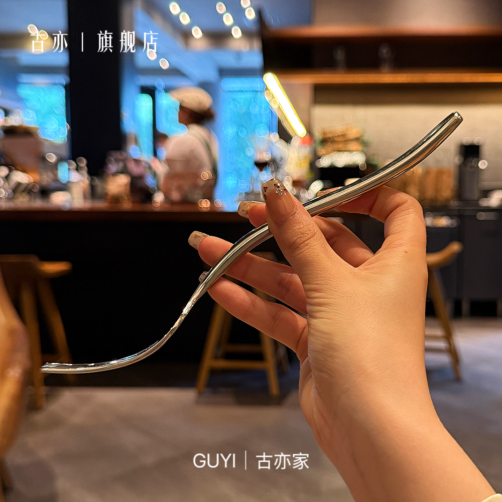 古亦家风格餐具｜高级西餐叉｜316不锈钢叉子沙拉叉水果叉西瓜 - 图3