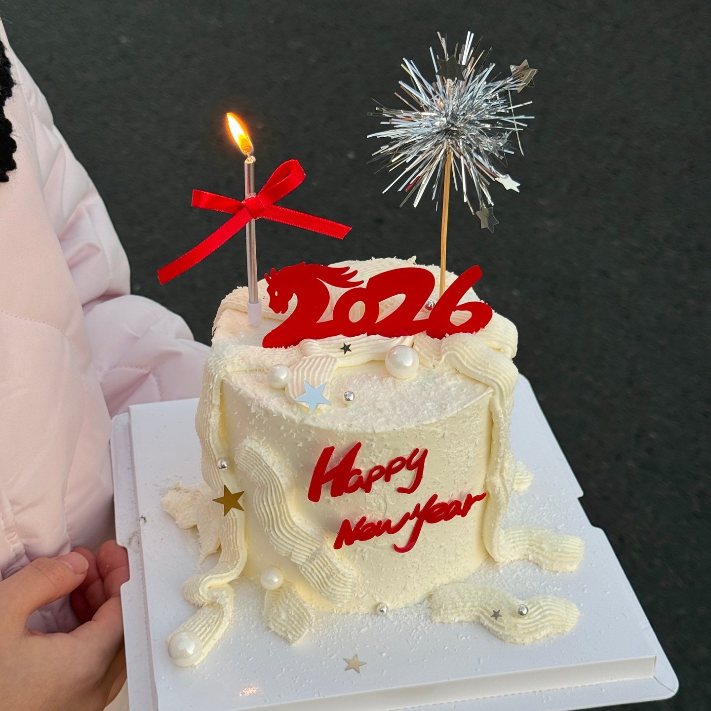 2026新年快乐亚克力蛋糕装饰插牌银色亮片五角星闪片星星烘焙装扮,淘宝优惠券,粉丝福利购,淘宝优惠卷