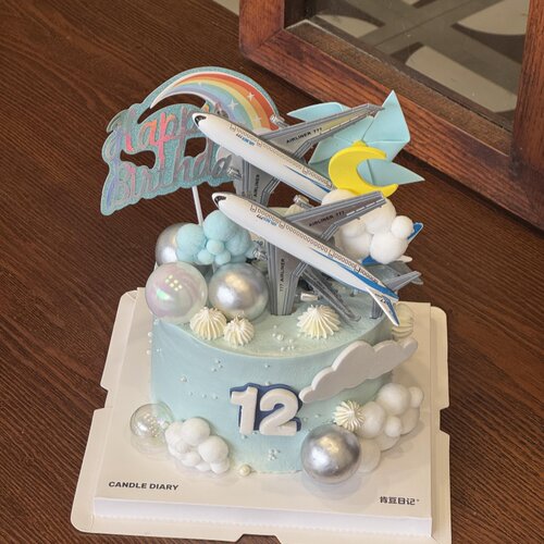 毕业季卡通飞机模型蛋糕装饰摆件飞行员儿童男孩生日烘焙插件配件 - 图2