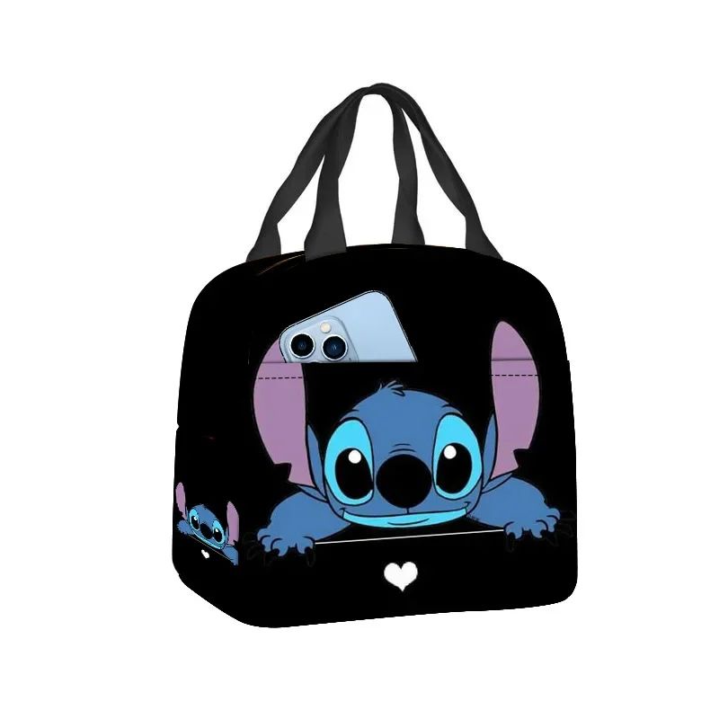 Disney Stitch Women's Lunch Bag Boys and Girls Cartoon Fashi - 图0