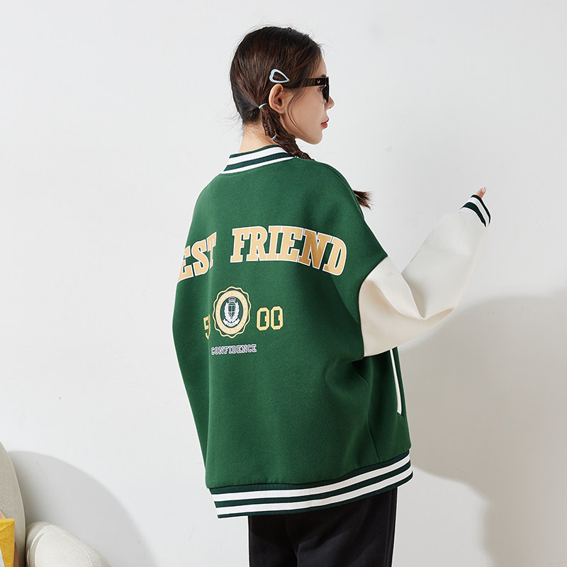 唐狮学院风2022年春秋新款潮棒球服 唐狮outlets店短外套