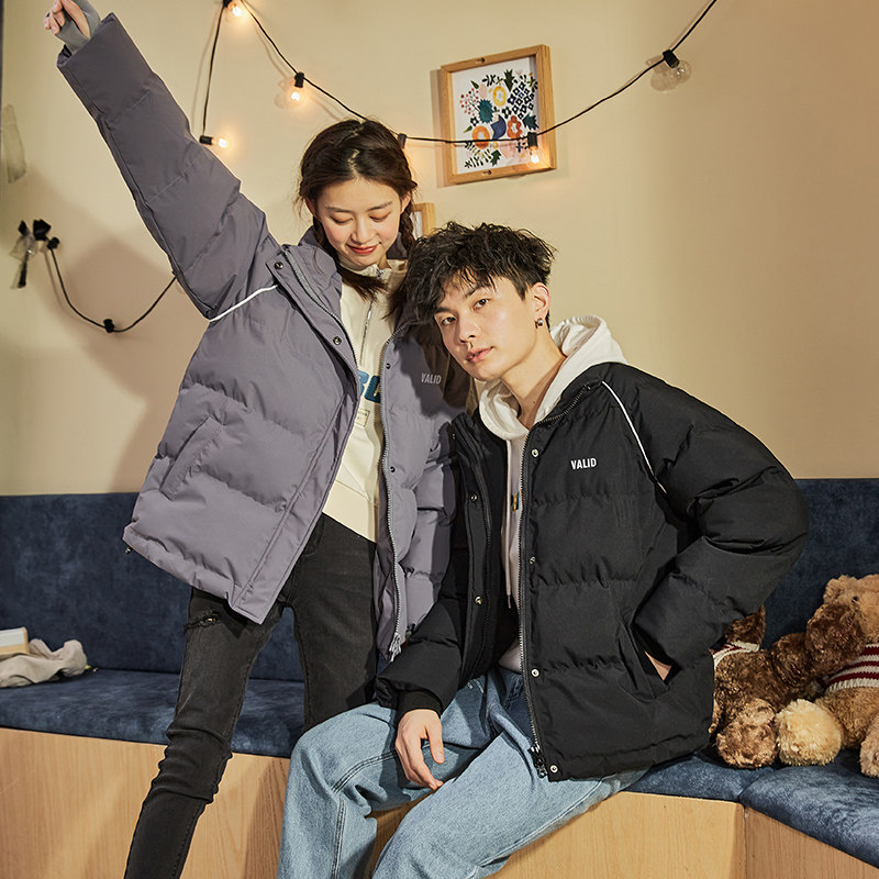 唐狮字母印花情侣冬季新款羽绒服 唐狮outlets店羽绒服
