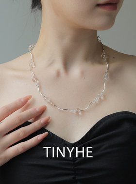TINYHE米雪天然白水晶s925项链