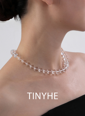 TINYHE米雪 天然白水晶项链女款纯银小众轻奢高级感原创