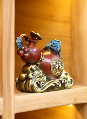 宽和纯铜福禄车载玄关办公室葫芦