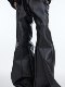 CulturE leather pants with topstitched deconstructed matte design