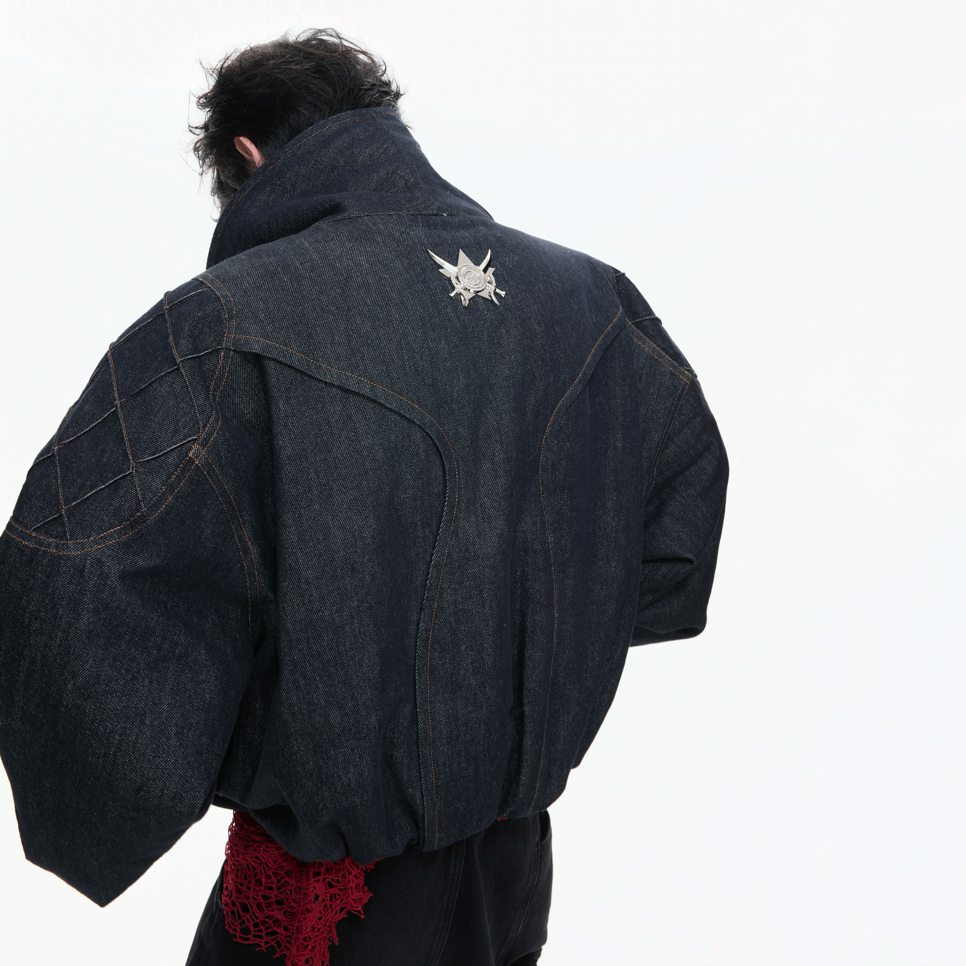 ArguE CulturE玄灰*重磅原色原牛狼王毛领座山雕加绒加厚牛仔外套,淘宝优惠券,粉丝福利购,淘宝优惠卷