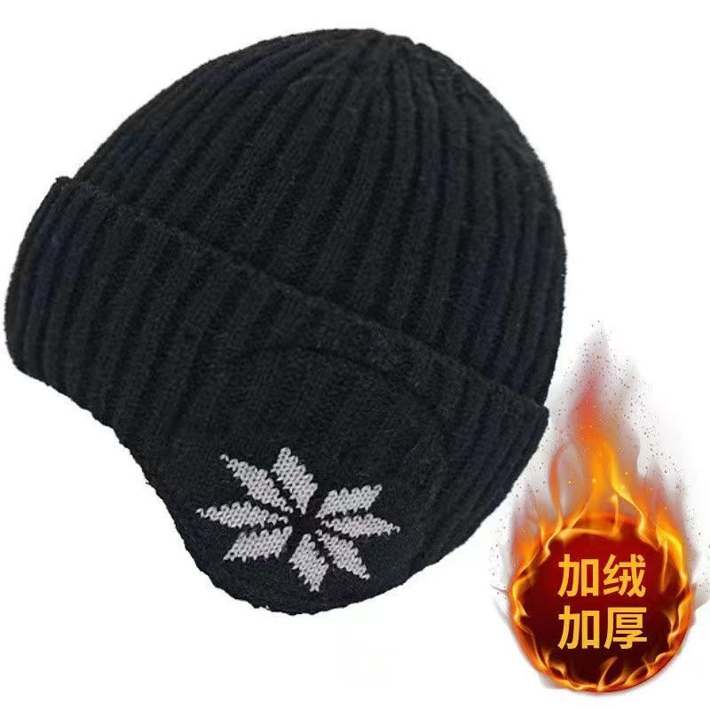 加绒帽子男女毛线护耳帽骑车防风包头帽户外保暖秋冬季弹力针织帽,淘宝优惠券,粉丝福利购,淘宝优惠卷