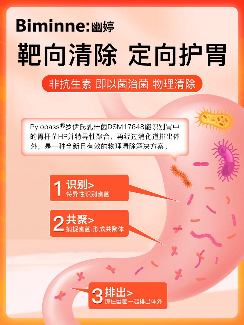 别敏幽婷pylopass养胃罗伊氏乳杆菌 别敏益生菌