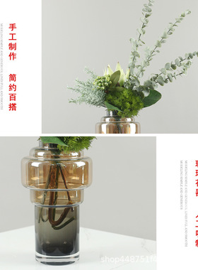 现代轻奢家居桌面花艺摆件酒店样板房仿真花装饰品会所洽谈桌摆设