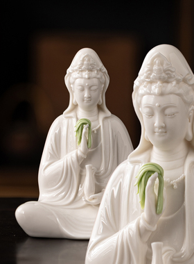 娑婆三圣白瓷释迦牟尼观音地藏王