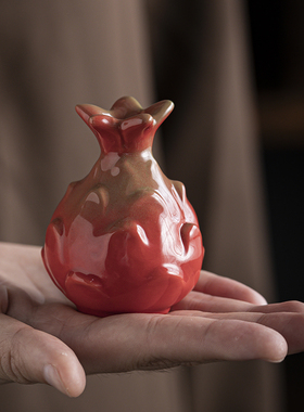 陶瓷火龙果小摆件仿真水果模型